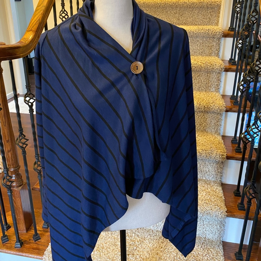 Blue striped cape